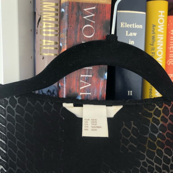 Black textured button down dress H&M - Picture 3 of 6